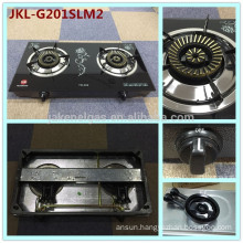 2 burner gas cooker with glass top